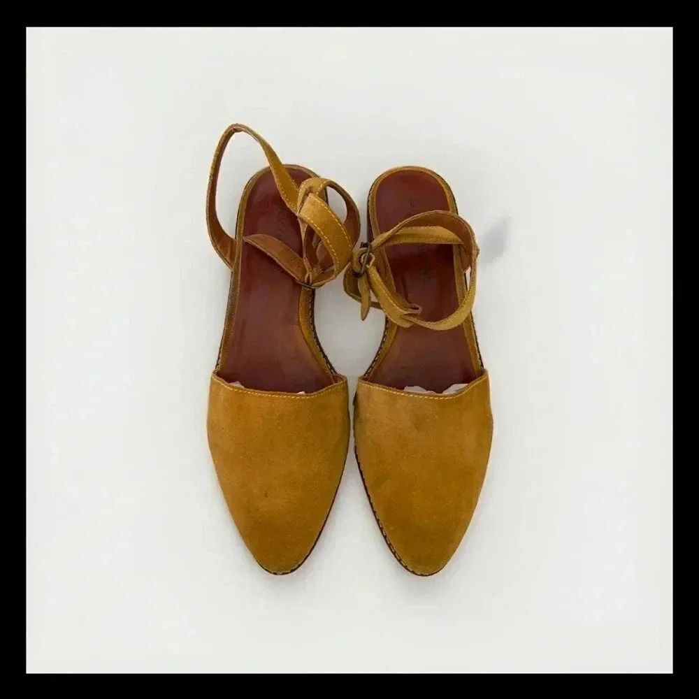 Lucky Brand‎ Golden Mustard Womens Ankle Slingback Mule Style Shoes Size 9.5M